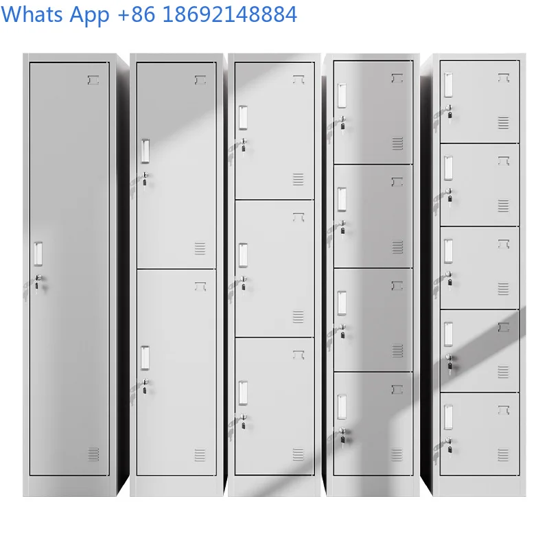 Single Door Metal Locker with Lock Storage Cabinet for Office and Personal Use