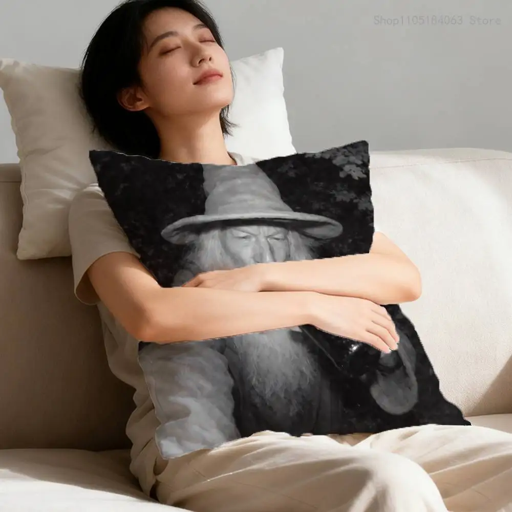 G-GandalfS Meme Throw Pillow Case For 45x45cm 55x55cm 30x30cm Square Car Pillowcase Home Bedchamber Decor Gift