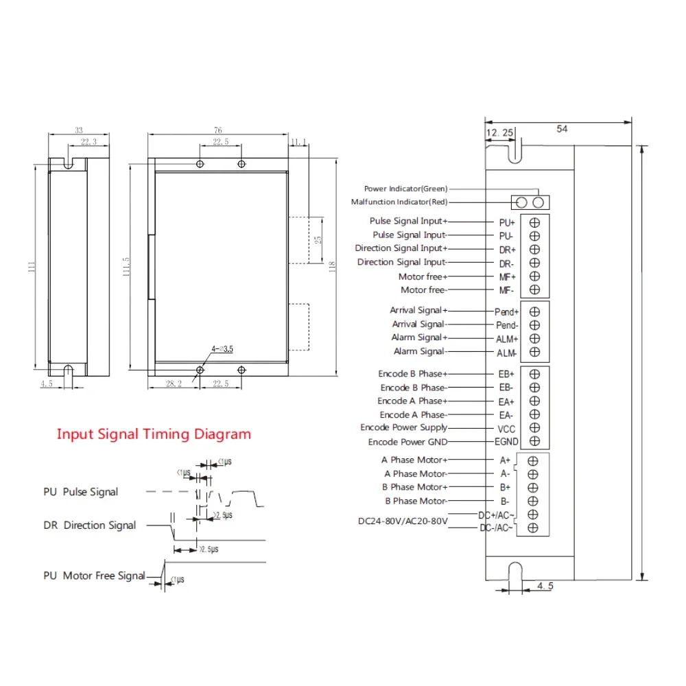 WaveTopSign YAKO 2Phase Closed Loop Stepper Motor Driver SSD2505M 24-50VDC for CNC Engraving and Cutting Machine