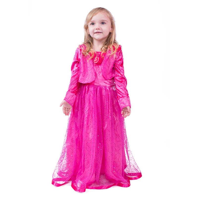 Meninas princesa cosplay vestidos para festa de aniversário crianças traje de lantejoulas princesa vestido de casamento rosa vermelha vestidos de rosa roupas