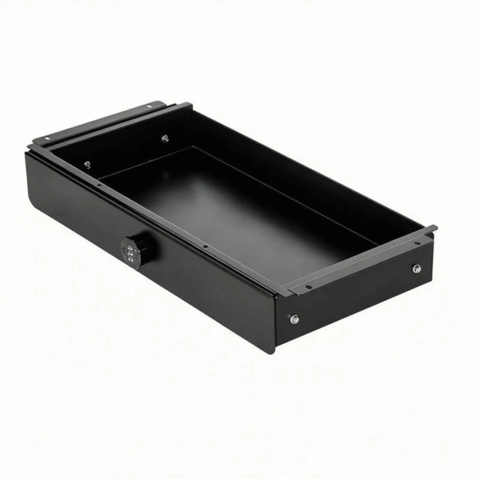 Under-Desk Drawer with Combination Lock Sliding Metal Under-Desk Storage Drawer Discreet for Home Office, Workstation