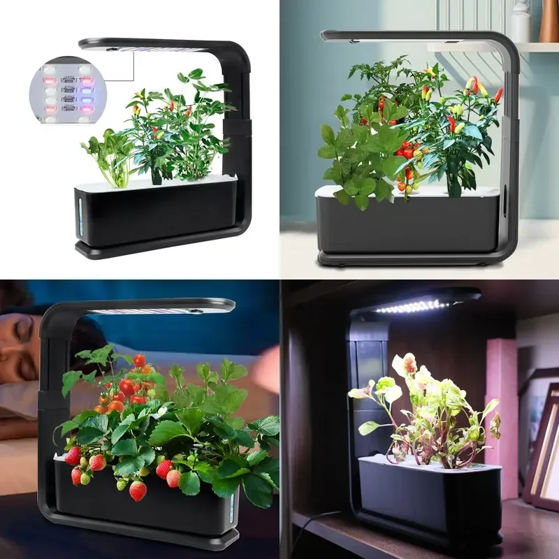 3 Pods Smart Indoor Garden LED Hydroponic Growing System Automatic Herb Planter Pot with Light for Home Greenhouse Planting