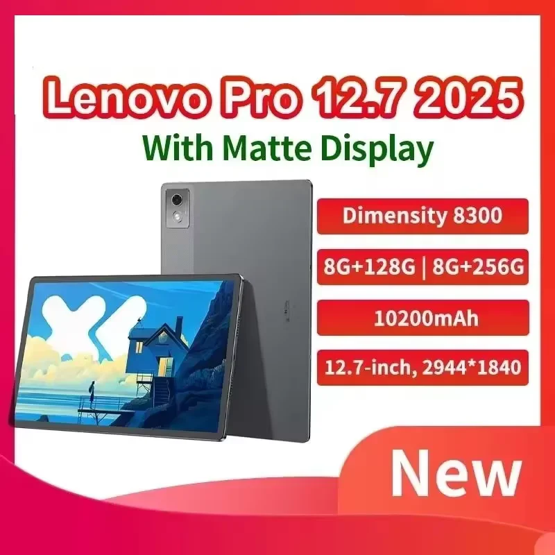 레노버 샤오신 패드 프로 12.7 2025 태블릿, MTK 디멘시티 8300, 128GB, 256GB, GPS 144Hz, 10200mAh, 45W 충전, 와이파이 탭 PC, 정품 신제품 