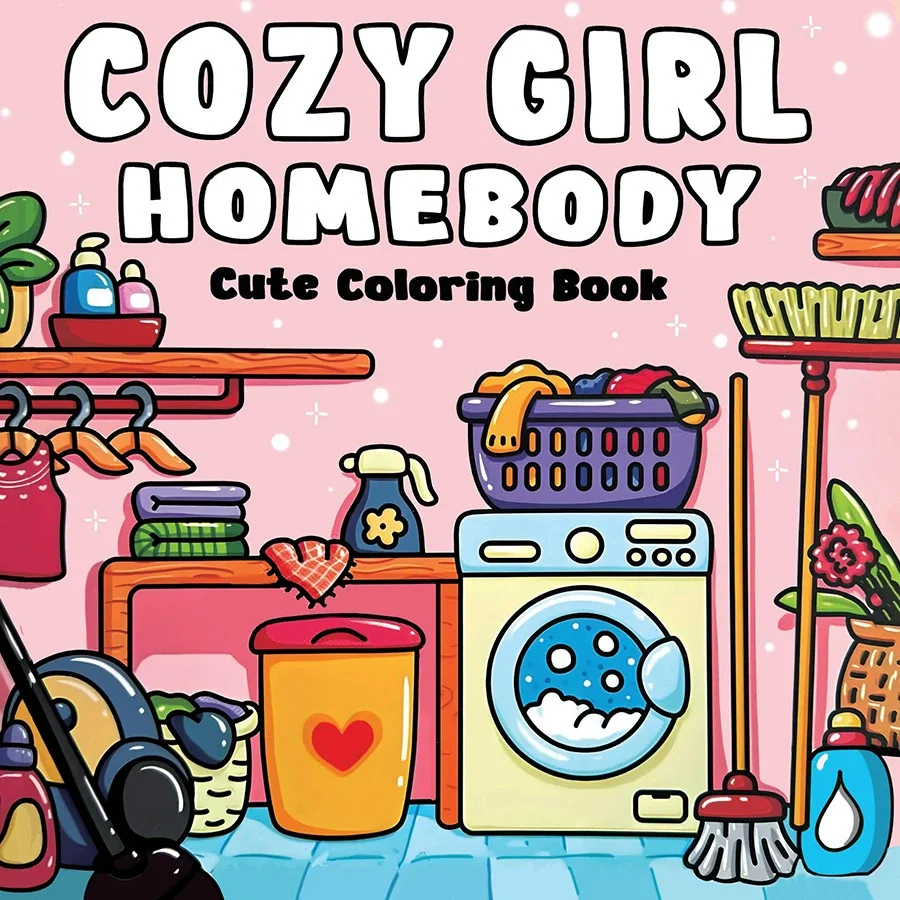 Livre de coloriage pour adultes et femmes : Fille mignonne et intérieure, pour la relaxation, le soulagement du stress, la thérapie artistique et la pleine conscience – Motifs d'activités