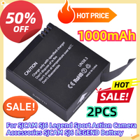 For SJCAM SJ6 Legend Sport Action Camera Accessories 1000mAh  SJCAM SJ6 LEGEND Battery 2PCS