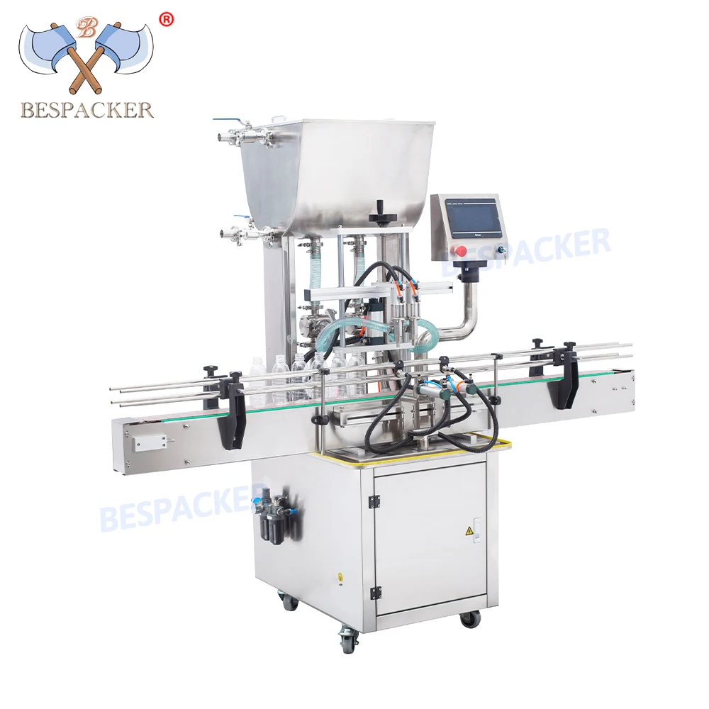 Bespacker GT2T Fully Automatic 2 Nozzle Liquid Paste Edible Oil Juice Drink Honey Water Bottle Filling Machine