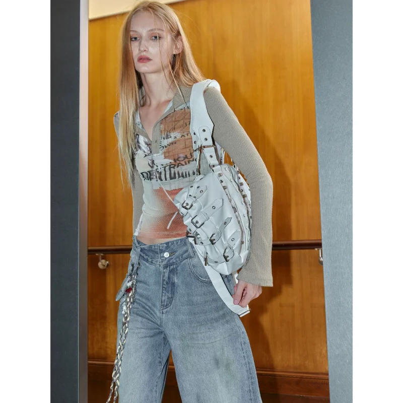 

Женская футболка с длинными рукавами и v-образным вырезом в стиле панк, контрастный тюль, абстрактный вязаный низ