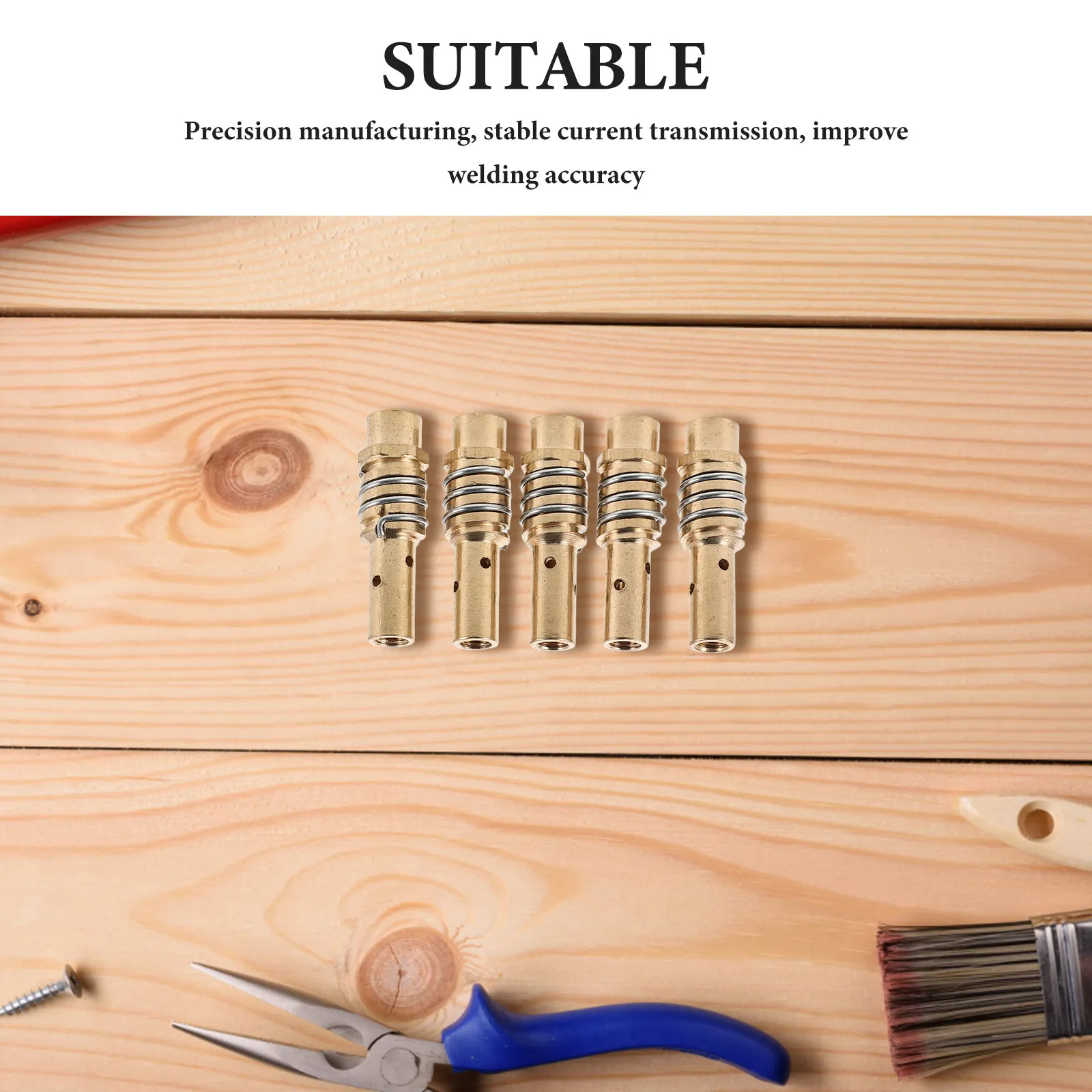 10Pcs Contact Tips Holder Diffuser European Style Welding Torch Accessory Enhancing Mig Mag Welding Efficiency Replacement Parts