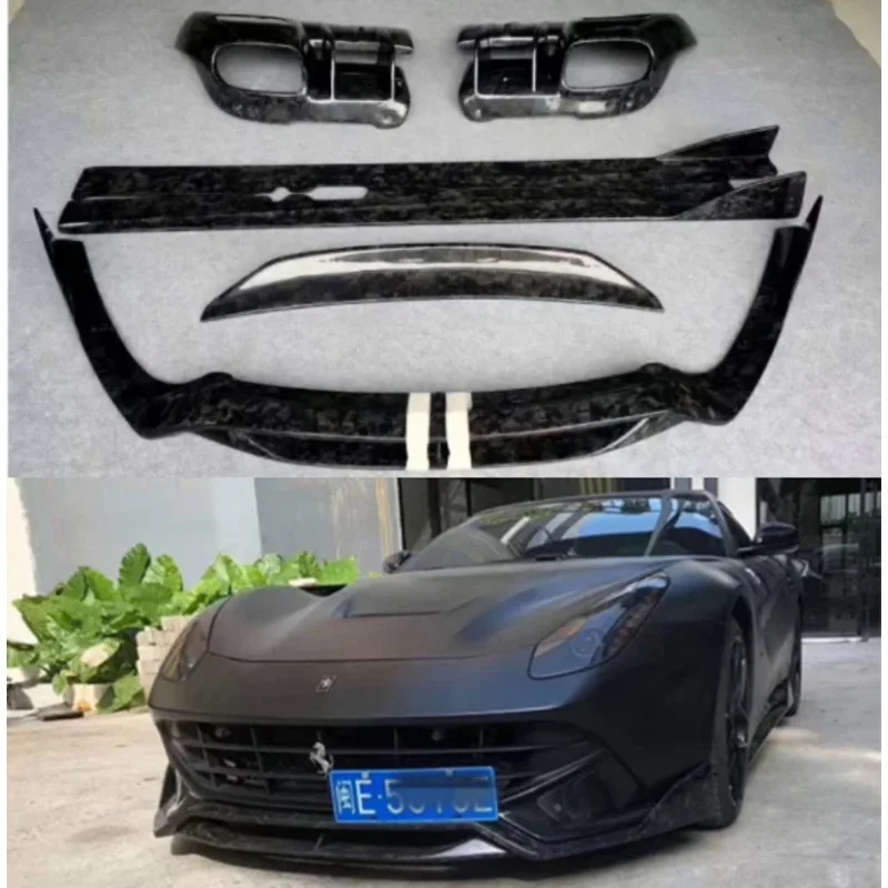 

Forging Carbon Fiber Body Kit For Ferrari F12 Berlinetta 2013-2015 Front Bumper Lip Splitters Rear Diffuser Side Skirt Spoiler