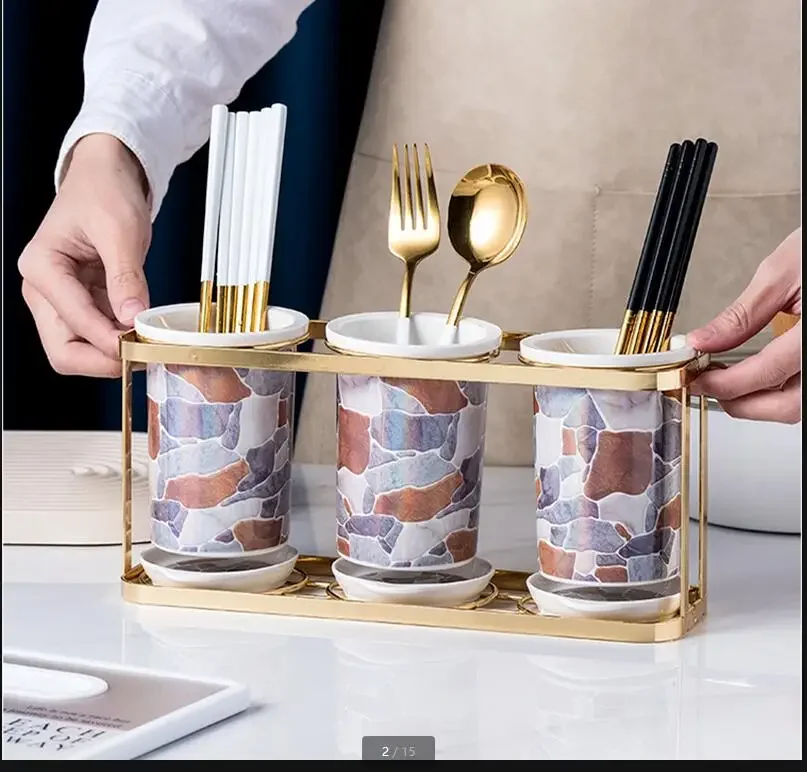 

Керамический держатель для палочек для еды с каменным узором, домашний ящик для хранения посуды, полка для палочек для еды, корзина для слива, органайзер для бутылок