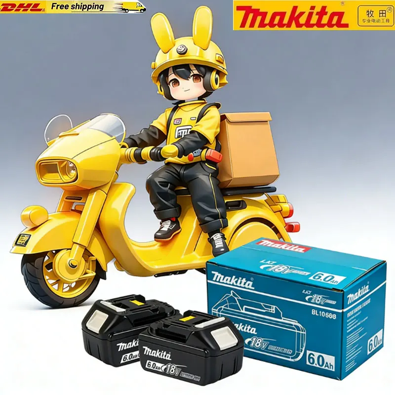 

Original genuine battery Makita 18V 6.0Ah 10C high-power aluminum battery for all models of Makita 18V power tools 6000mAh