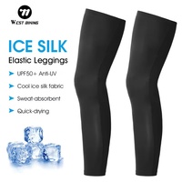 WEST BIKING Summer Cycling Leg Compression Sleeves Outdoor Sports Quick Dry Knee Protection Leggings Running Basketball Anti UV