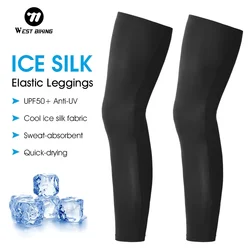 WEST BIKING Summer Cycling Leg Compression Sleeves Outdoor Sports Quick Dry Knee Protection Leggings Running Basketball Anti UV