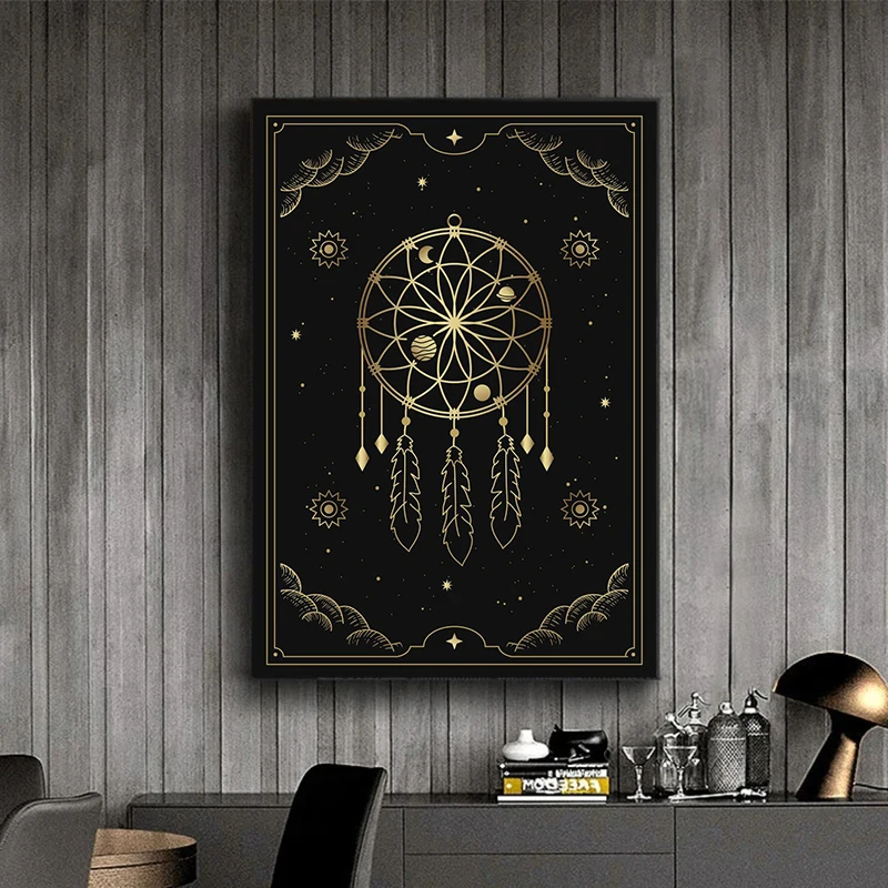 Western Mystery Magic Poster Tarot Constellation Abstract Art Canvas Printing Poster Wall Art Decoration Painting For Home Decor