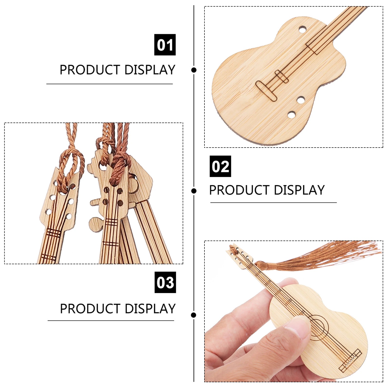 4pcs Guitar Bookmarks Musical Instruments Student Supplies Creative Creative Bookmark Reading Accessories Gifts
