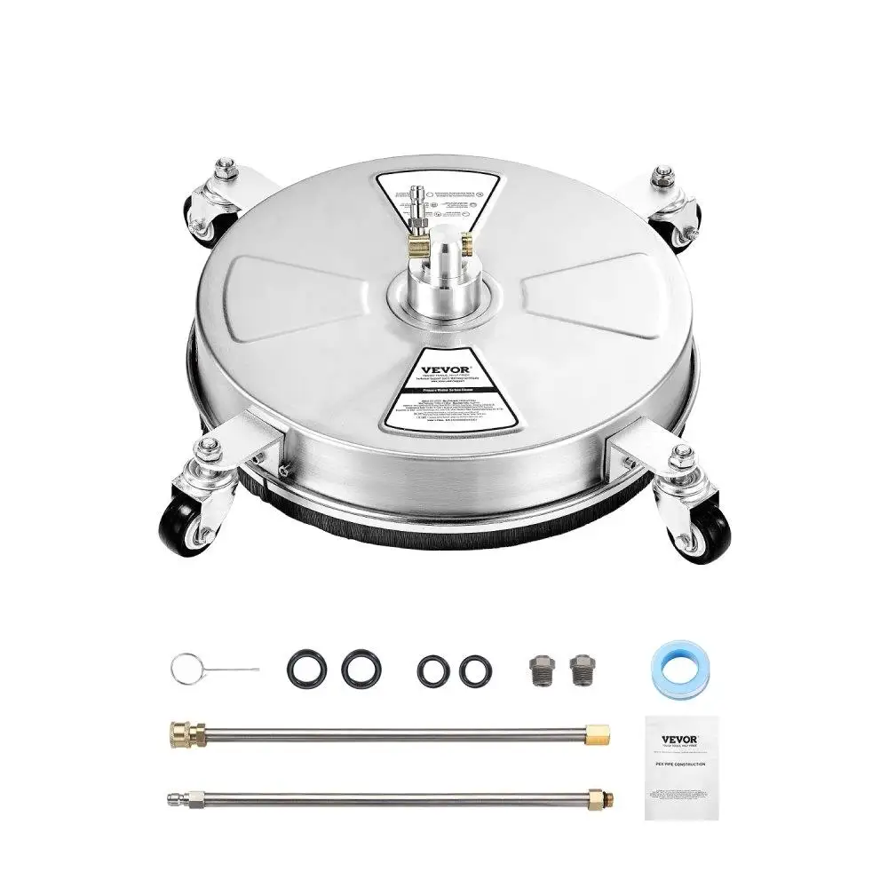 

16.5inch Pressure Washer Surface Cleaner 4 Wheel Stainless Steel 4000PSI Max