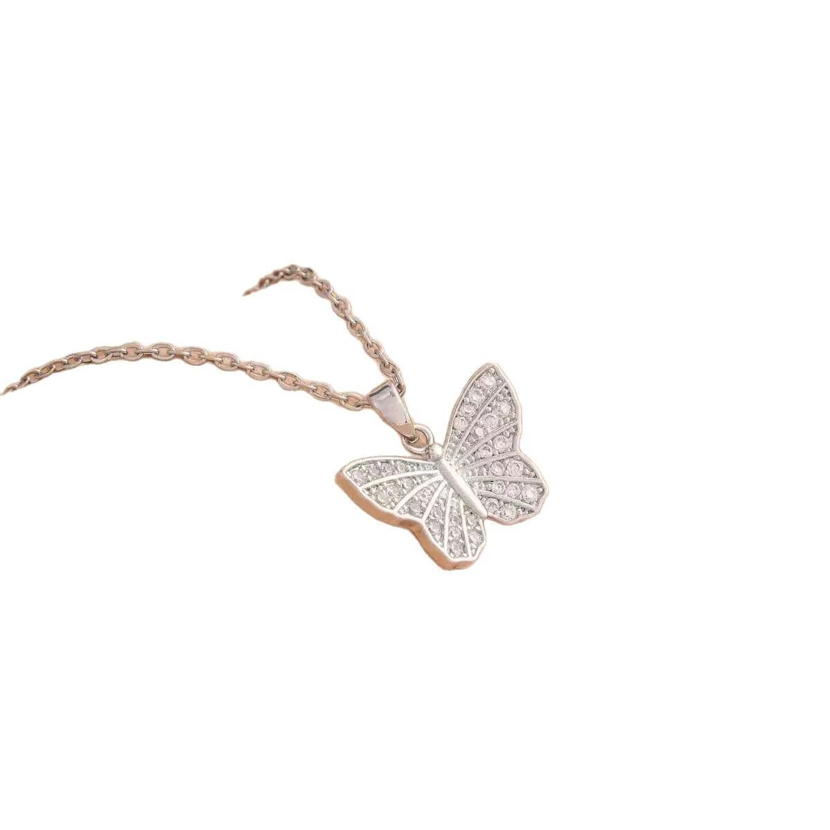 High-end accessory necklace, women's butterfly tassel necklace, elegant and slimming collarbone chain