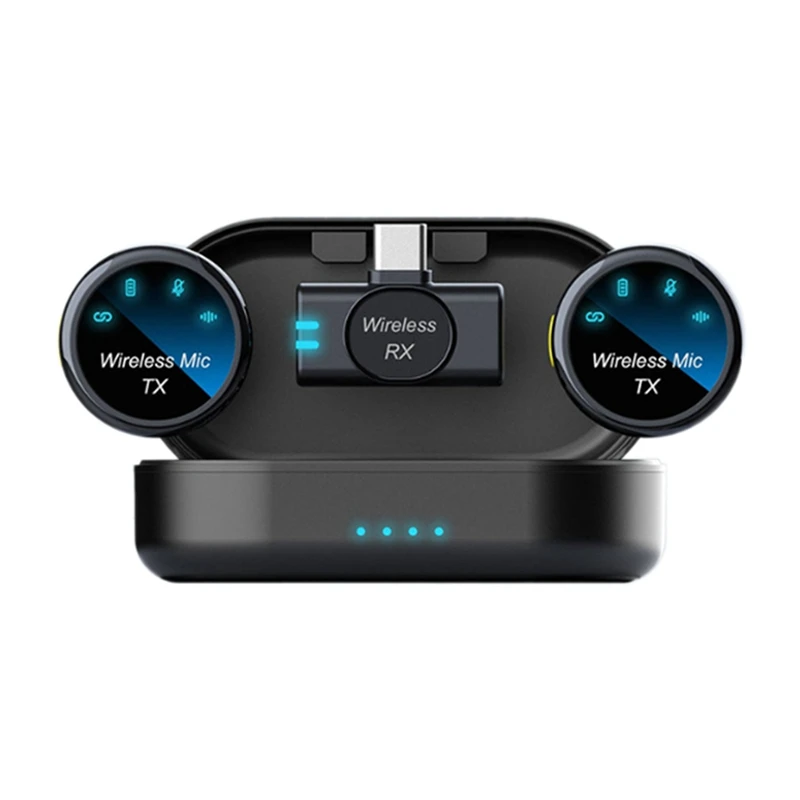 

A93G Магнитный беспроводной петличный микрофон с шумоподавлением, микрофон для записи аудио и видео для смартфонов