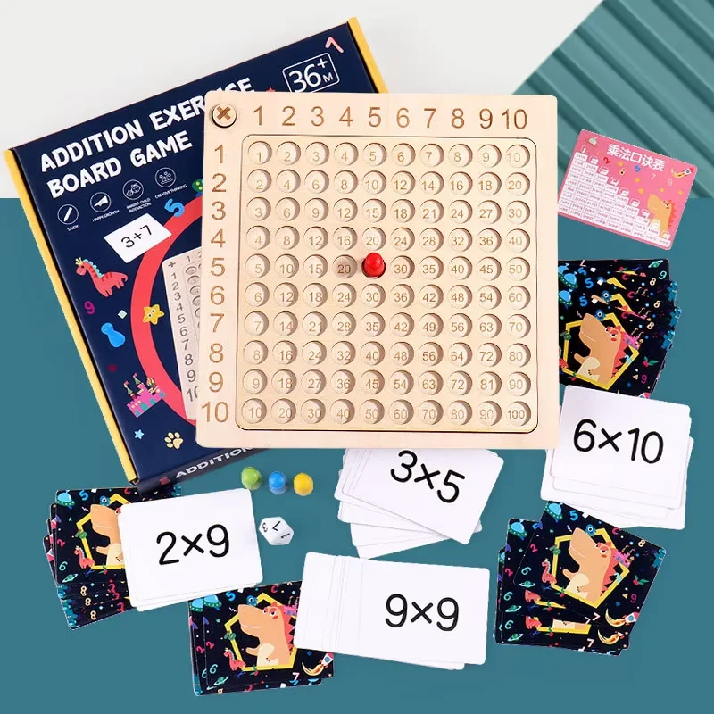 Montessori Kids Educational Math Counting Hundred Board Toy - Fun Thinking Skills Development Learning Play for Children