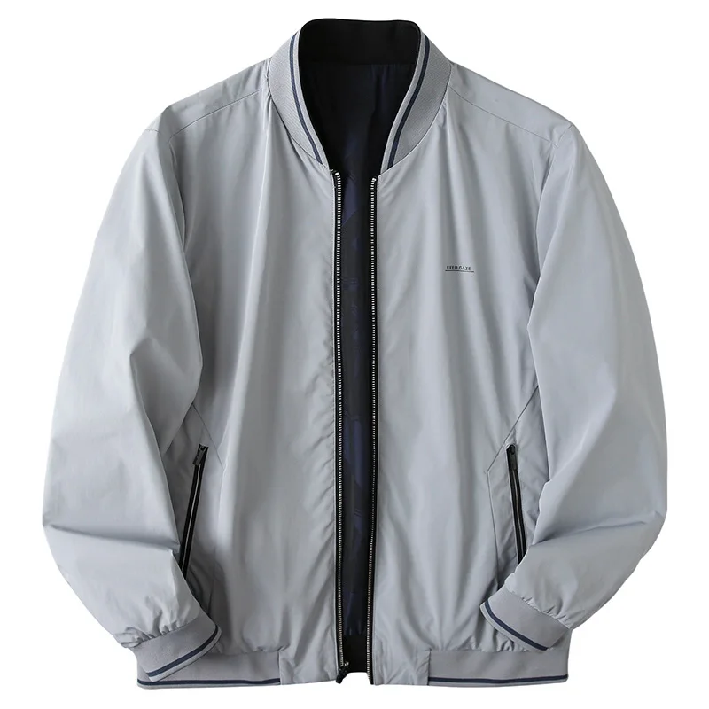 Dubbelzijdige slijtage honkbalkraag casual Jaet voor heren lente herfst faionable ademend polyester ritssluiting