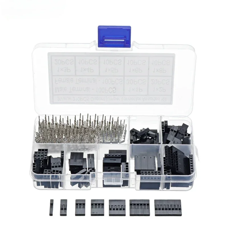 

Tuya310pcs Dupont Connector 2.54mm Dupont Cable Jumper Wire Pin Header Housing Kit Male Crimp Pins+Female DIY Electronic KitsAle