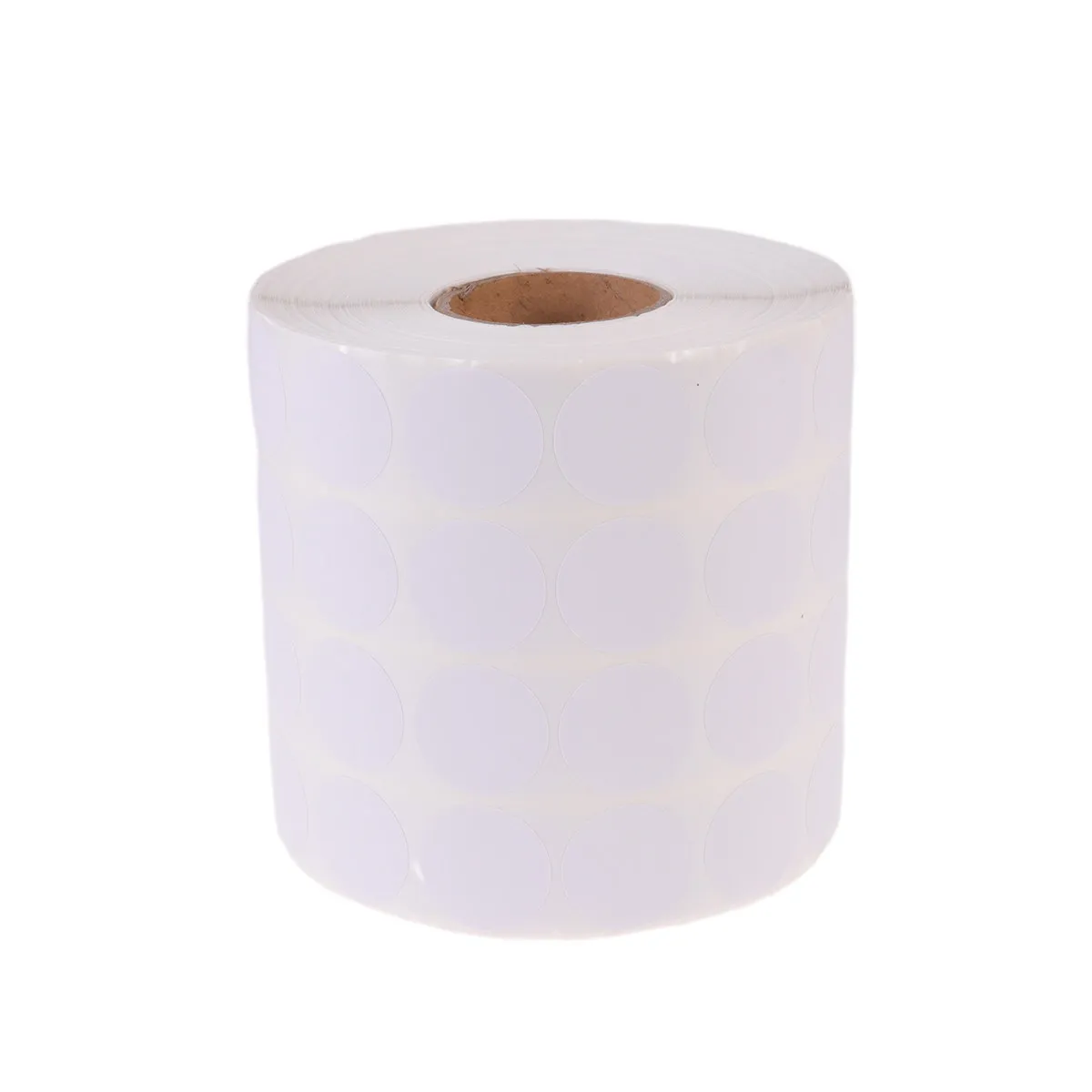 

10000Pcs Round Blank Label Stickers Premium Paper Easy Stick White Backing Roll for Merchants Manufacturers Barcode Clothing