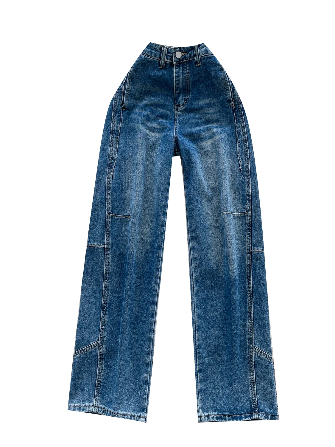 Hohe Taille Breite Bein Jeans frauen Sommer Neue Sle Retro Lange Hosen Straße Faion Design Abnehmen Gerade Bein heiße Mädchen Jeans
