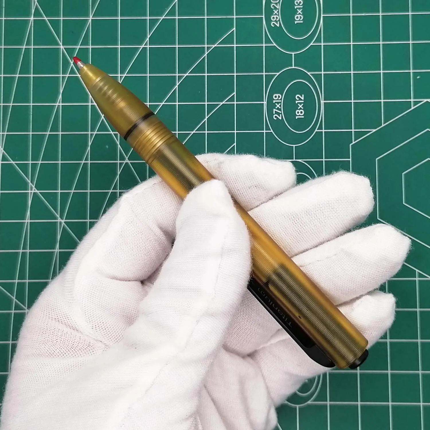 Imagem -02 - Ultem Feito Clique Pen com Titânio Clipe de Bolso Edc Pei Gel Ink Presente para Assinatura do Escritório Wring Peça