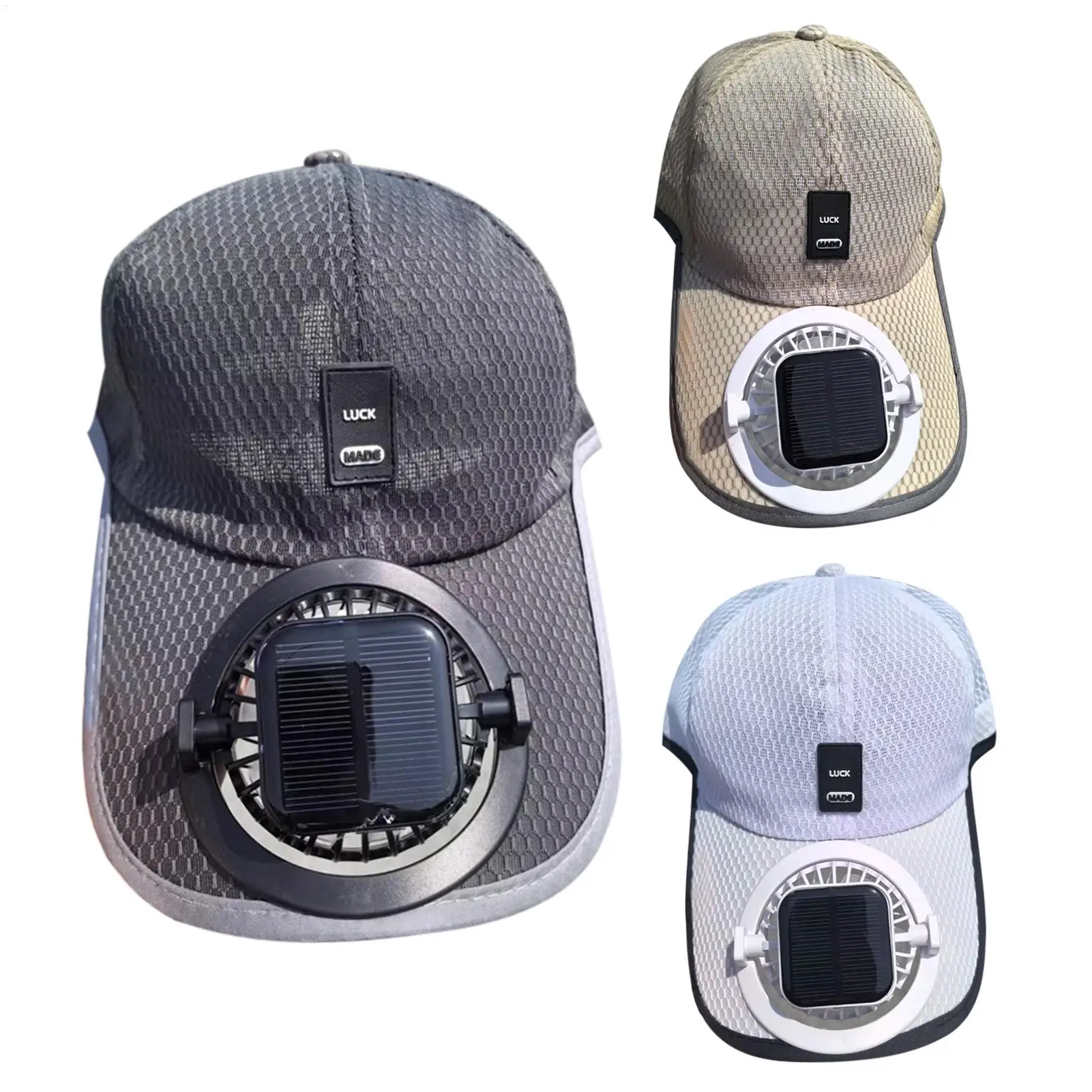 Gorras de béisbol con ventilador recargable con energía Solar para adultos, gorras de malla de refrigeración transpirables con protección solar para exteriores de verano