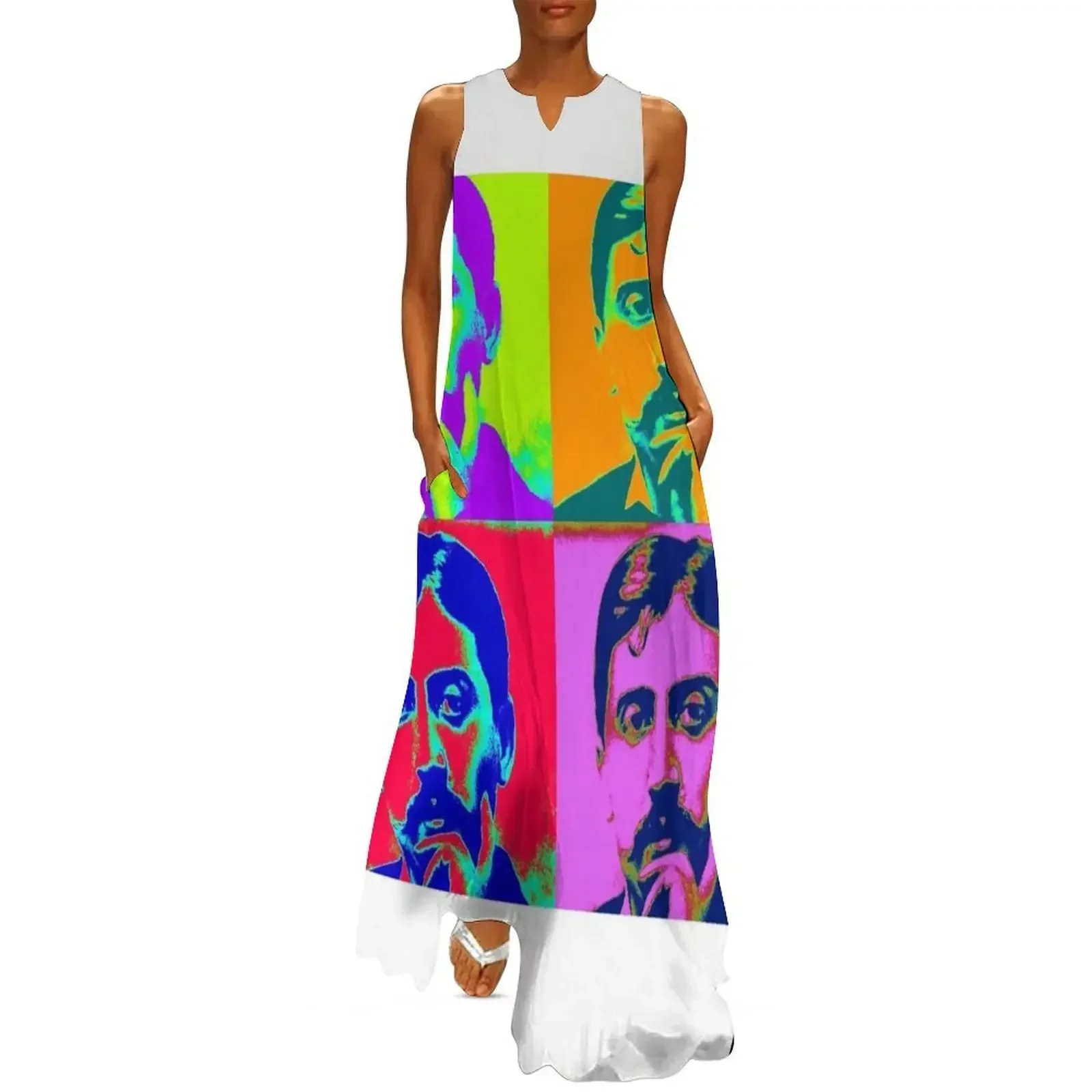 

Marcel Proust Pop Art - In Search of Lost Time Long Dress summer dress daily Woman clothes wedding dresses for woman Dress