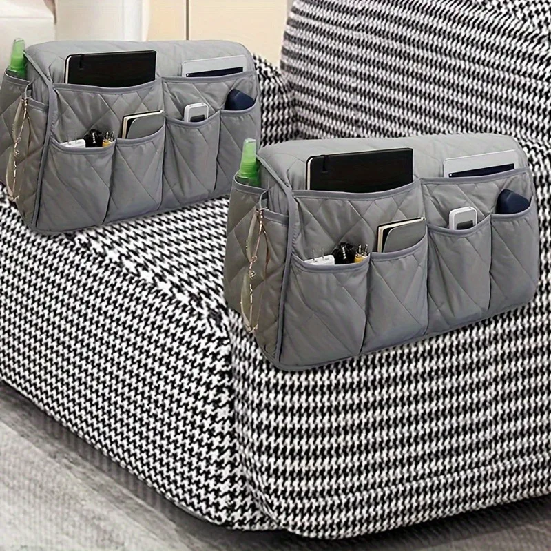 Sofa Armrest Storage Bag TV Remote Holder Side Couch Caddy Remote Control Organizer Elegant Home Decorations Accessories