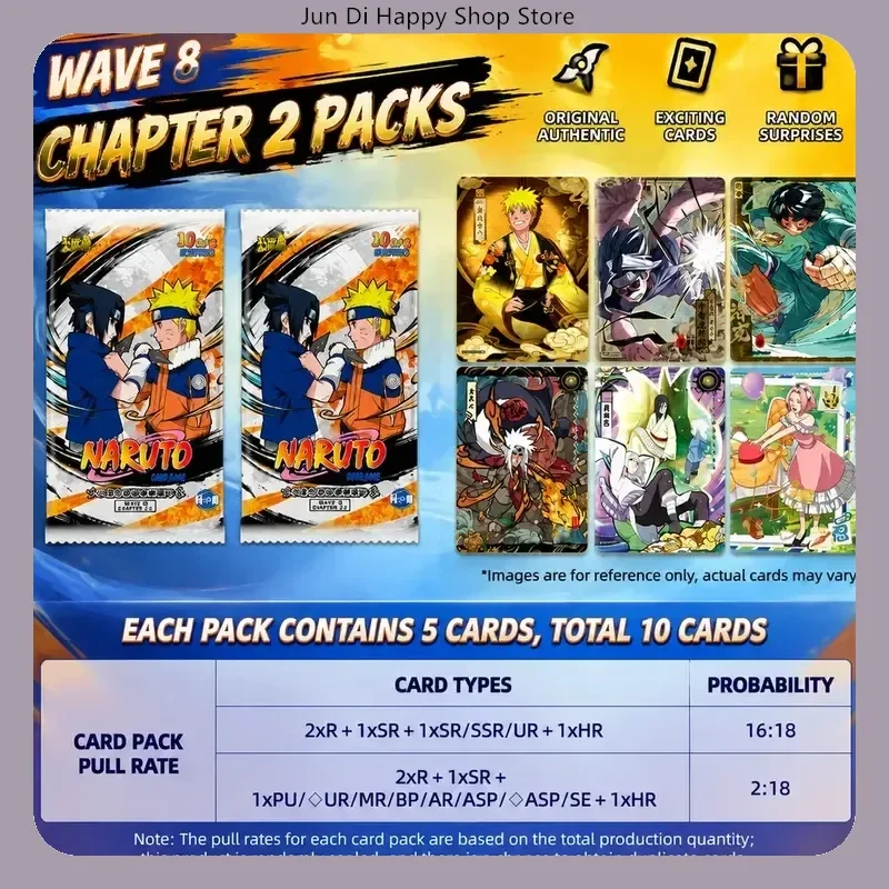 Sasuke Collection Flash Card Anime Figure Card Booster Pack Naruto Cards Box KAYOU Genuine Birthday Christmas Gift