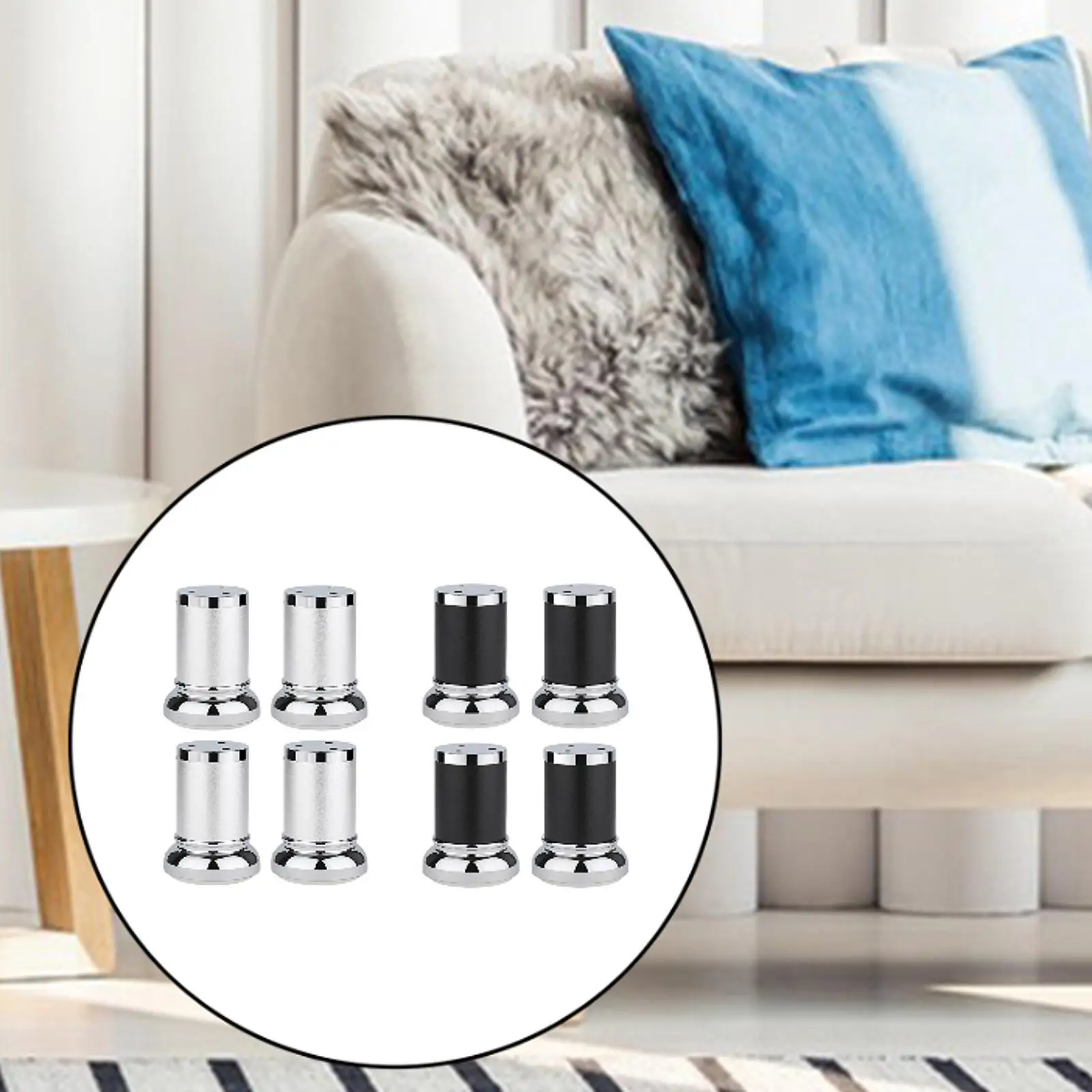 

Adjustable Furniture Legs 4Pcs Sturdy Replacement for Sofas Beds Cabinets TV Stands Shelves Stable Durable Home Improvement