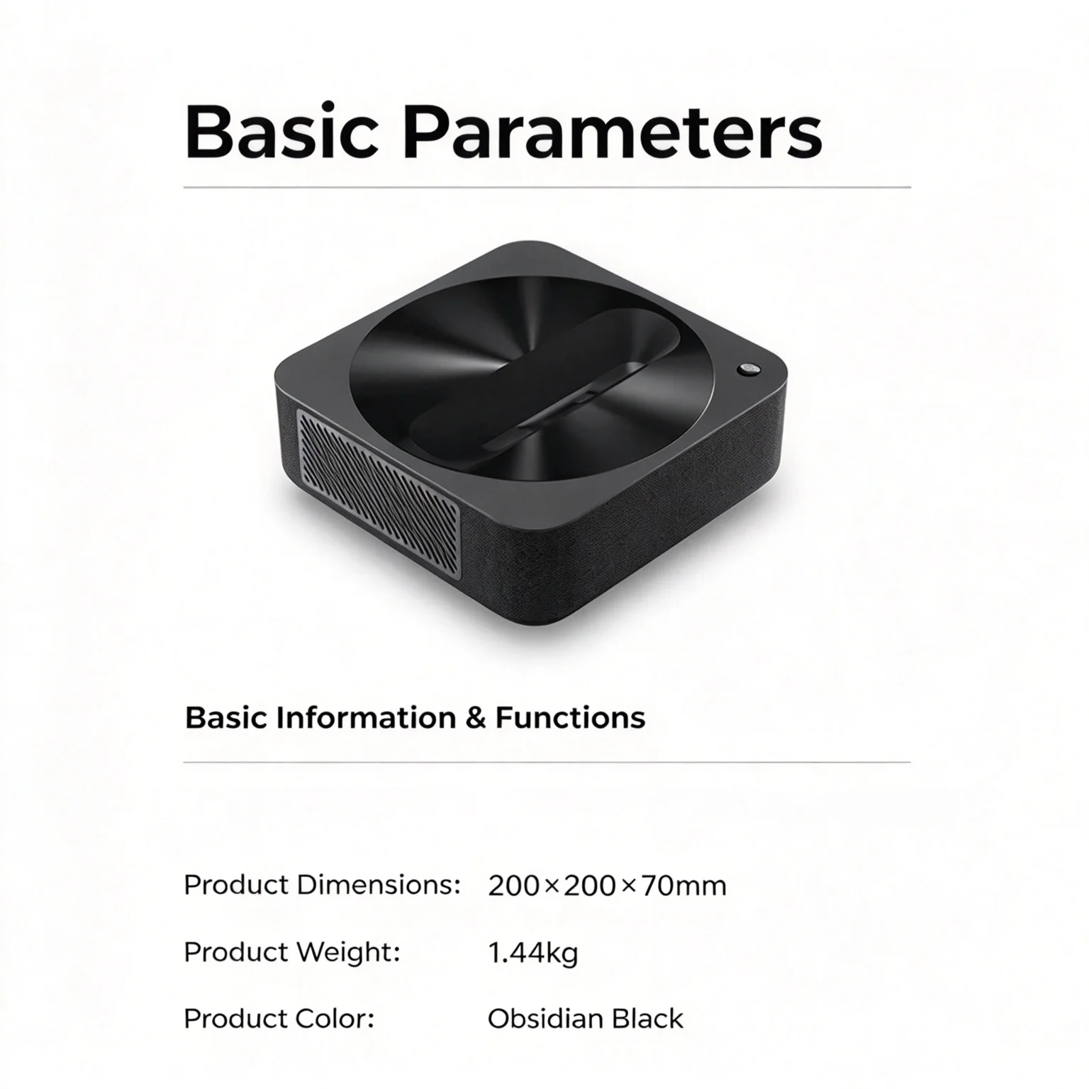 95% New R1 Nano Ultra Short Throw Laser Projector, Auto Keystone Correction, HDMI, Bluetooth, Far Field Voice Control