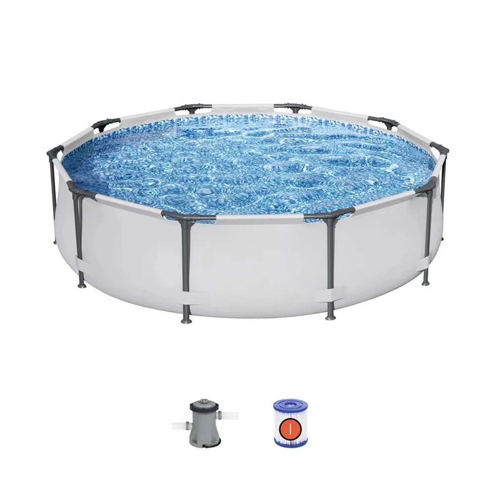 56407 Steel Pro MAX Above Ground Round Swimming Pool Set with Pump 3.05 m X 76 cm