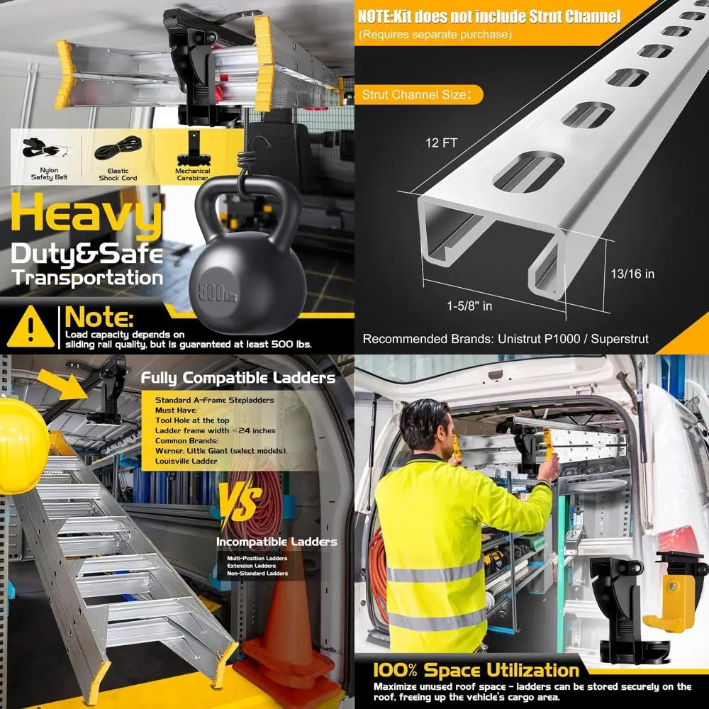 

Система хранения внутренних лестниц фургона с использованием пространства для верхней и внутренней боковой стенки, материал из легированной стали, включает систему и крепление