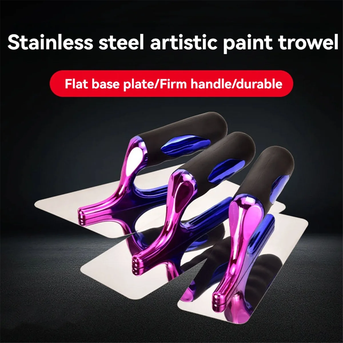 

AA98 0.5mm Thickness Stainless Steel Plastering Trowel Paint , Cement, Cracks Bricklaying Construction Tool C