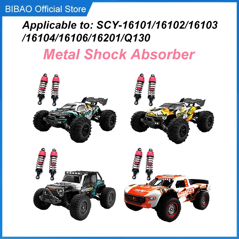 Metal Upgraded Shock Absorber For SCY 16101 16102 16103 16104 16106 16201 Q130 1/16 RC Car Parts Accessories