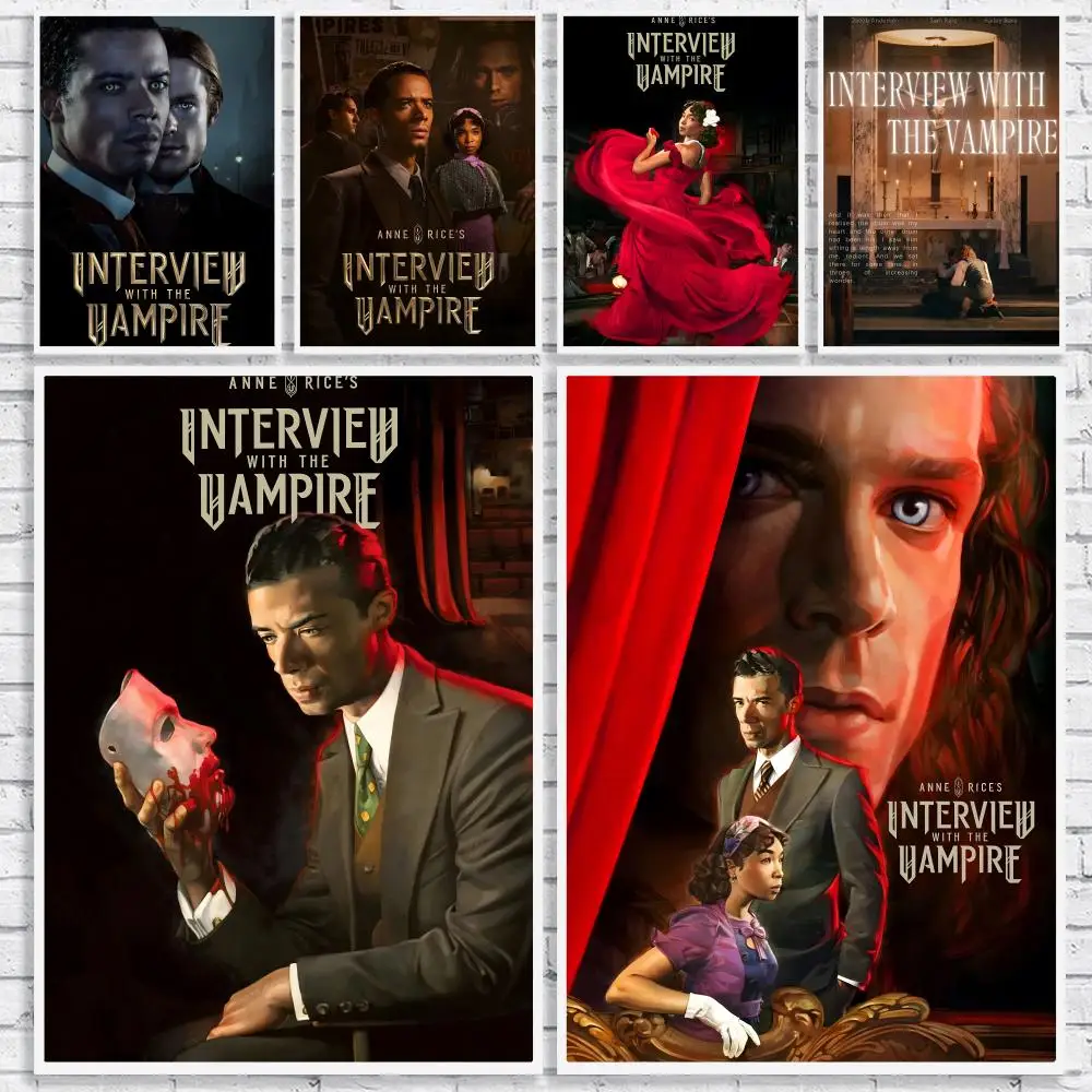 TV I-Interview With The Vampire Painting Calligraphy High-Quality Canvas Wall Mural Crease-Free Living Room Bedroom Interiors