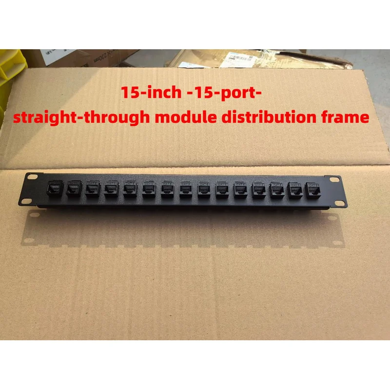 15Inch 15Port Pass Through Module Patch Panel Pass-Through  Structure Simplify Cable Termination And Cut Wiring Time In Network