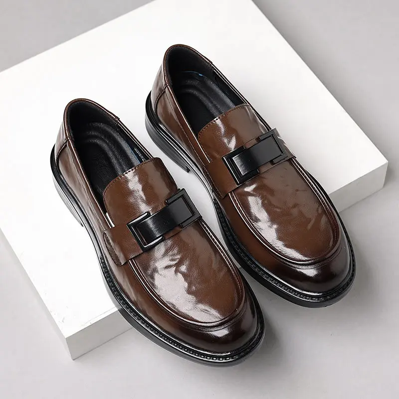 

Men's leather shoes, casual business, versatile British loafers, business formal wear, casual wedding leather shoes