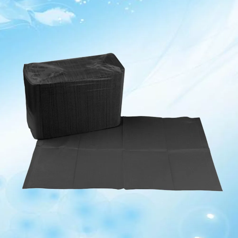 

125Pcs Disposable Tattoo Table Cover Waterproof Dust Proof Table Mat for DIY Commercial Use Desk Protection Kit Black
