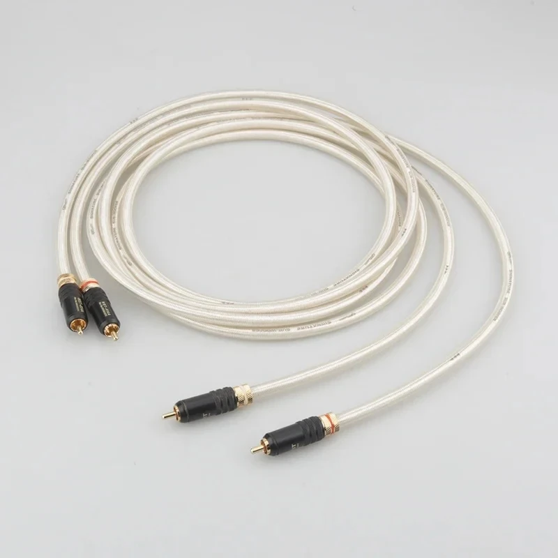 A26 HIFI Signature RCA Cable Audio Cable OCC Single Silver Plated Interconnect Cable With 0144 Gold Plated RCA Plug