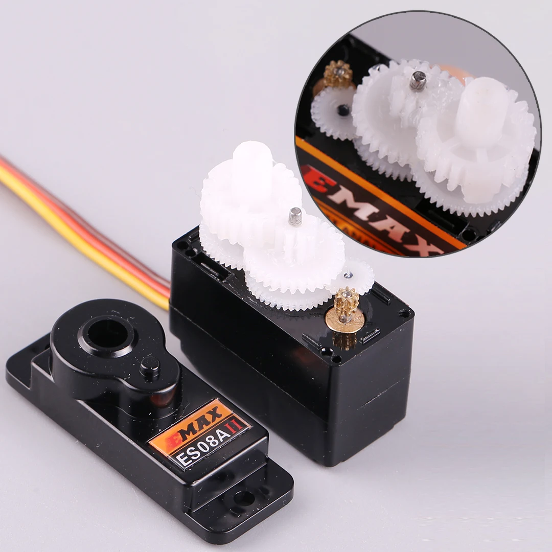 EMAX ES08A II 9g Micro Servo Plastic Gear Analog Mini 1.8kg/Sec for RC Fixed Wing 3D Airplane DIY Replacement Part