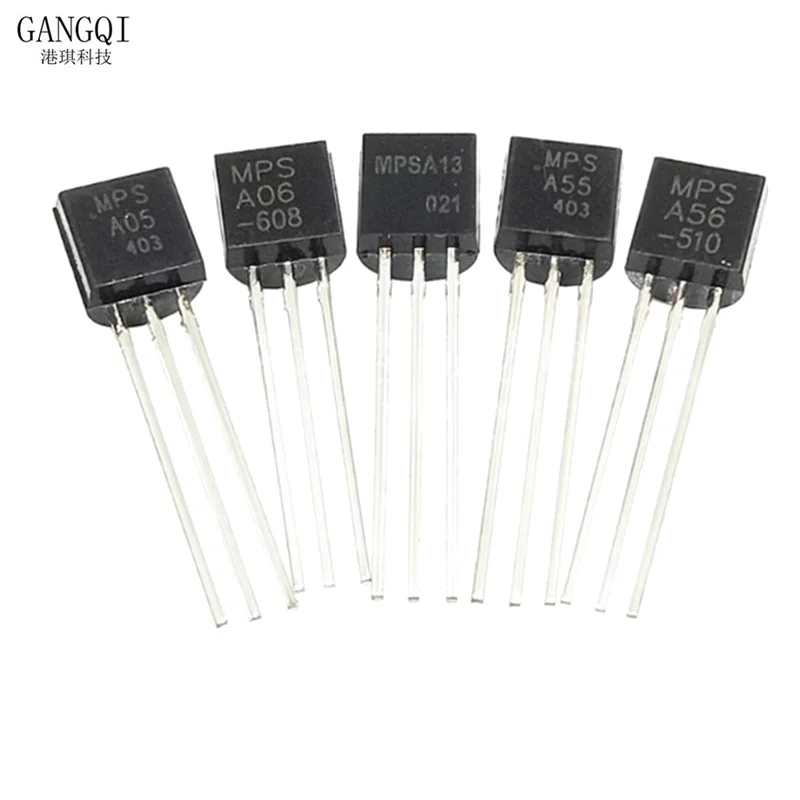 100PCS MPSA05 MPSA06 MPSA13 MPSA14 MPSA18 MPSA42 MPSA44 MPSA56 MPSA92 TO92 Triode A05 A06 A13 A14 A18 A42 A44 A56 A92 TO-92 New