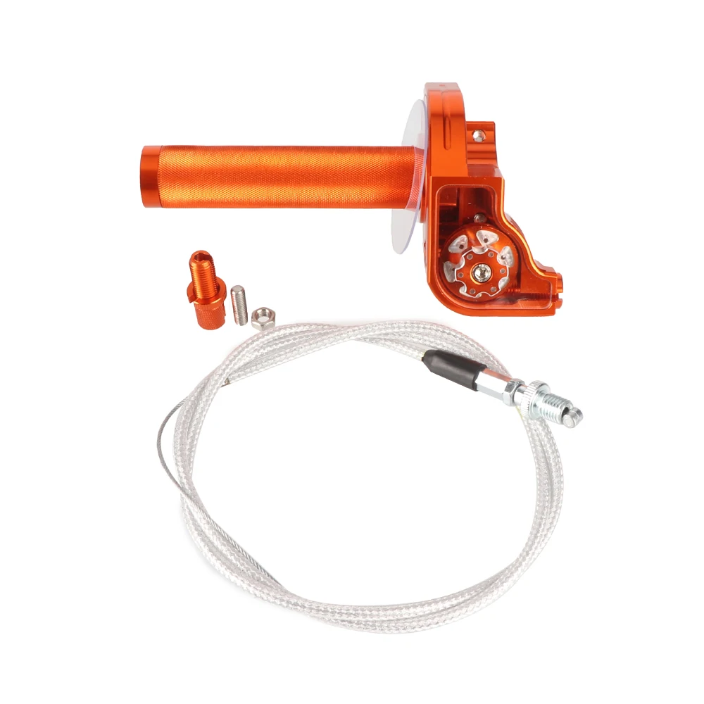 Universele 22Mm Cnc Aluminium Gaspedaal Grip Stuur Kabel Voor Motorfiets Bromfiets Scooter Atv Quad M 10*1.5