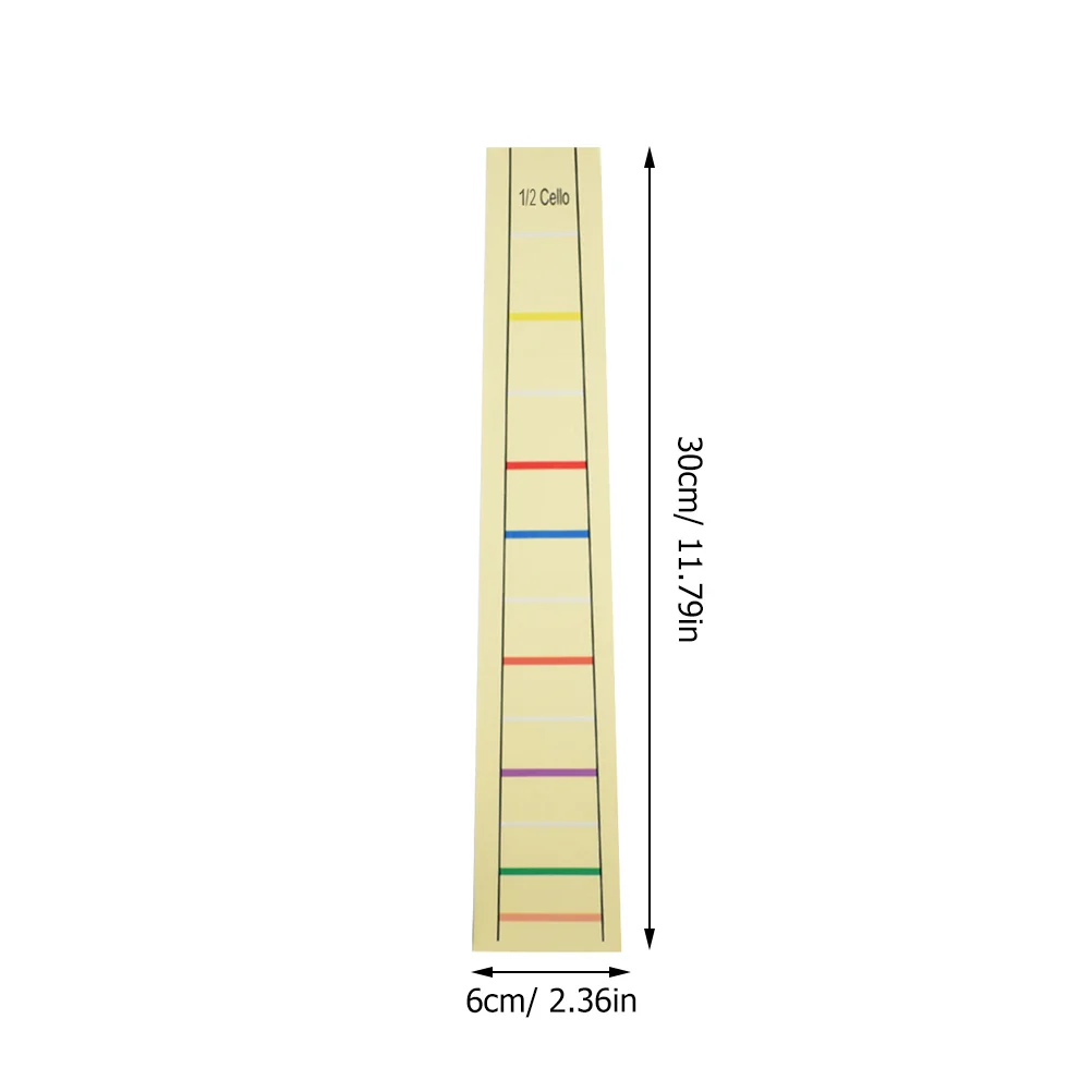 Cello stiker jari Fret praktis, penanda posisi jari untuk 4/4 ukuran Cello (kuning)