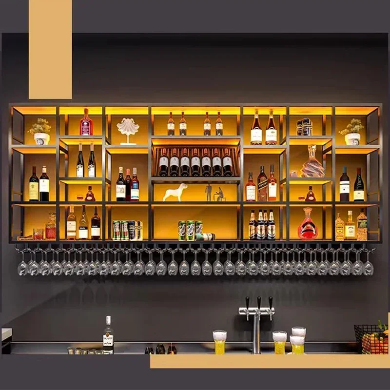 

# Угловой салон для хранения вина, кухонная полка, металлические коммерческие винные шкафы, шведский стол, современная мебель для бара Cremalheira De Vinho