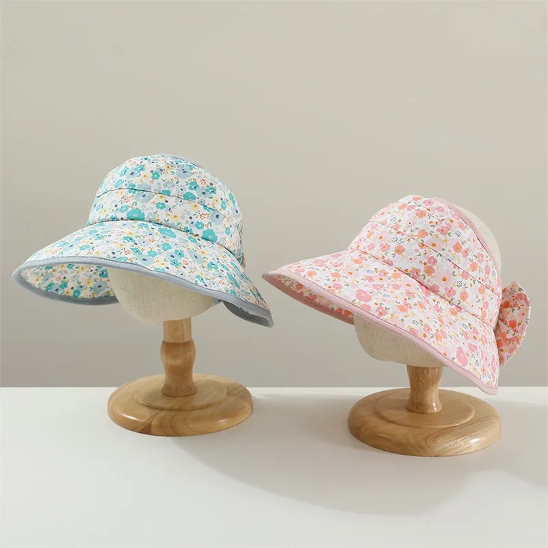 Children's Summer Sun Hat Empty Top Fresh Sweet Lady Toddler Sunscreen Hat Outdoor Travel Sun Protection Hat Girl's Sun Cap
