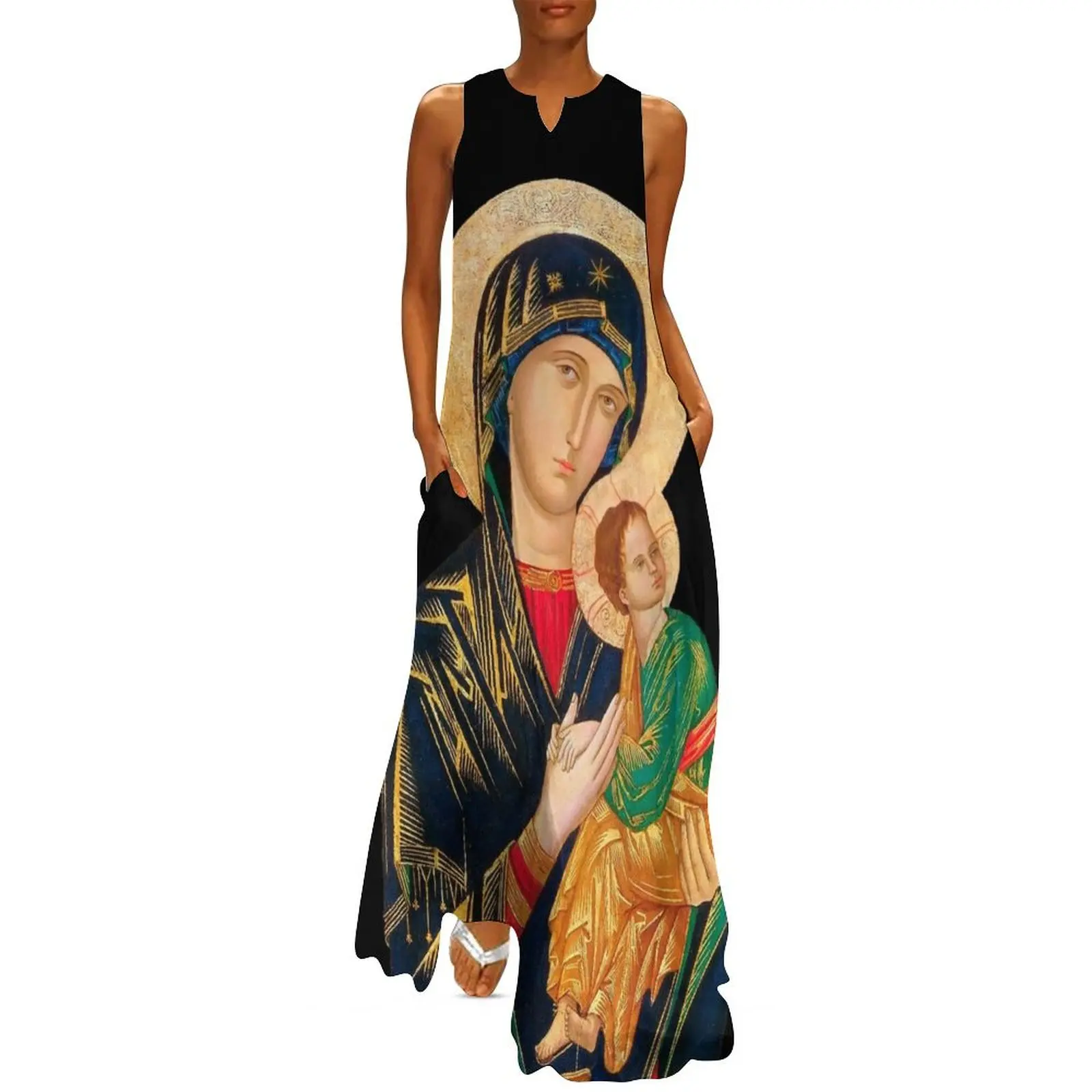 Our Lady of Perpetual Help (transparent background design) Long Dress summer dresses women 2024 Elegant gown cute dress